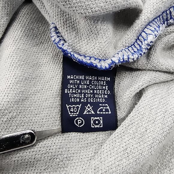 Vintage Eddie Bauer Shirt Mens Large Blue Gray EBTEK 1/4 Zip Polo Short Sleeve - Picture 14 of 16